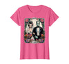 The Lovers Tarot Card Spooky Halloween Women Men The Monster Frankenstein and Bride The Lovers Tarot Card T-Shirt - Pink