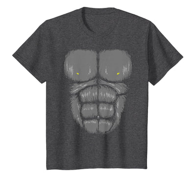 Gorilla Halloween Costume Tees Gorilla Chest Abs T-Shirt Muscles 6 Pack Jungle Monkey Retro T-Shirt