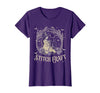 Witch Black Cat Halloween Witches Crochet Womens Stitch Craft Salem Witch Halloween Cat Witch Girls Trip T-Shirt - Purple
