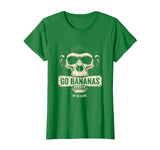 Mademark Go Bananas or Go Home Funny Monkey Design T-Shirt - Women - Kelly Green
