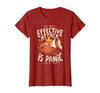 Funny My Only Effective Attack Is Panic Tee Shirt Fish My Only Effective Attack is Panic T-Shirt - Cranberry Red
