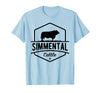 Funny Farmer Gift for Simmental Cattle Cow Farmer - Simmental Cattle T-Shirt - Baby Blue