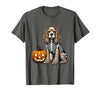 Spooky Cocker Spaniel Skeleton Costumes Halloween Cocker Spaniel Skeleton Jack O Lantern Funny Dog Halloween T-Shirt -
