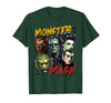 Monster Lover Halloween Season Women Men Kids Horror Scary Monster Lover Vampire Frankenstein Halloween T-Shirt - Dark Green