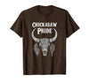 Chickasaw Pride Native American Nice Gifts Chickasaw Pride Tribe Native American Indian Buffalo T-Shirt - Brown