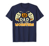 Mens Halloween Shirts For Dad Daddy Papa Men Halloween Dad of Monsters Funny Family Costume Papa Daddy T-Shirt - Navy Blue