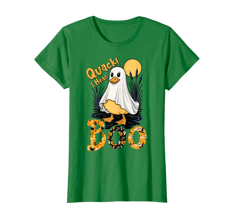 Duck Halloween Gifts Co. Quack I Mean Boo Duck Trick or Treat Spooky Halloween Party T-Shirt - Kelly Green
