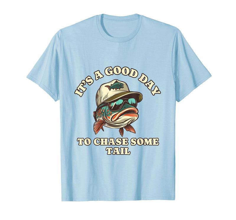Funny Outdoor Anglers & Fisherman Designs Catch Fish and Laugh Hard with This Fishing Pun T-Shirt - Baby Blue