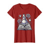 Mademark Fluent In Nonsense Alice in Wonderland Design T-Shirt - Cranberry Red