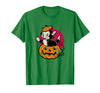 Disney Pinocchio Halloween Figaro Inside A Pumpkin Retro T-Shirt - Kelly Green