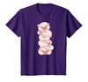 Pink Kawaii & Anime Stuff Pigs On A Pile - Cute Kawaii Anime - Pig Aesthetic Japanese T-Shirt - Purple