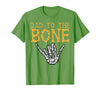 Mens Halloween Shirts For Dad Daddy Papa Men Halloween Dad to The Bone Skeleton Hand Fun Papa Costume Men T-Shirt - Grass