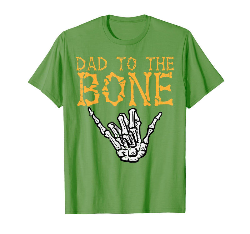 Mens Halloween Shirts For Dad Daddy Papa Men Halloween Dad to The Bone Skeleton Hand Fun Papa Costume Men T-Shirt - Grass