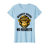Mademark Monkey Hours No Regrets Funny Primate Design T-Shirt - Women - Baby Blue