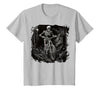 Scary Cyclist Skeleton Gifts Cycling Skeleton Mountain MTB Bicycle Cyclist Skeleton T-Shirt - Silver Grey