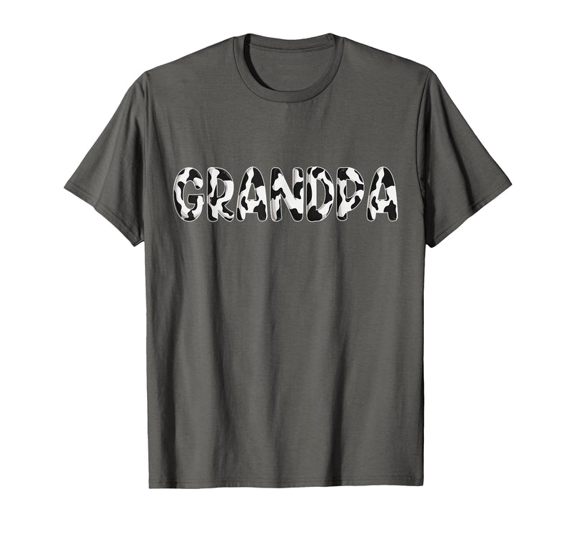 Cow Pattern Print Family Matching Birthday Shirts Cow Grandpa Birthday Family Matching Fathers Day Boy Girl T-Shirt -