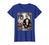 The Lovers Tarot Card Spooky Halloween Women Men The Monster Frankenstein and Bride The Lovers Tarot Card T-Shirt - Royal