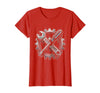 Mademark Grease Monkey Wrench and Screwdriver Crossed T-Shirt - Women - Red