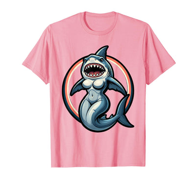 Mermaid Great White Shark Fusion Graphic T-Shirt