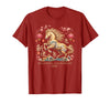Chinese New Year 1990 Birthday Fortune Prosper Red Festive 2026 Horse Lady Crazy Wild Soul Calm Heart Lunar T-Shirt - Cranberry Red