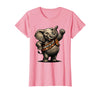Mademark Land Of The Ivory, Land Of Mine Patriotic Elephant Design T-Shirt - Women - Pink
