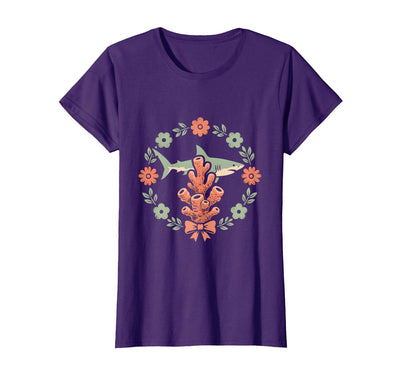 Hammerhead Shark Coral Pinnacle Hawaiian Design T-Shirt