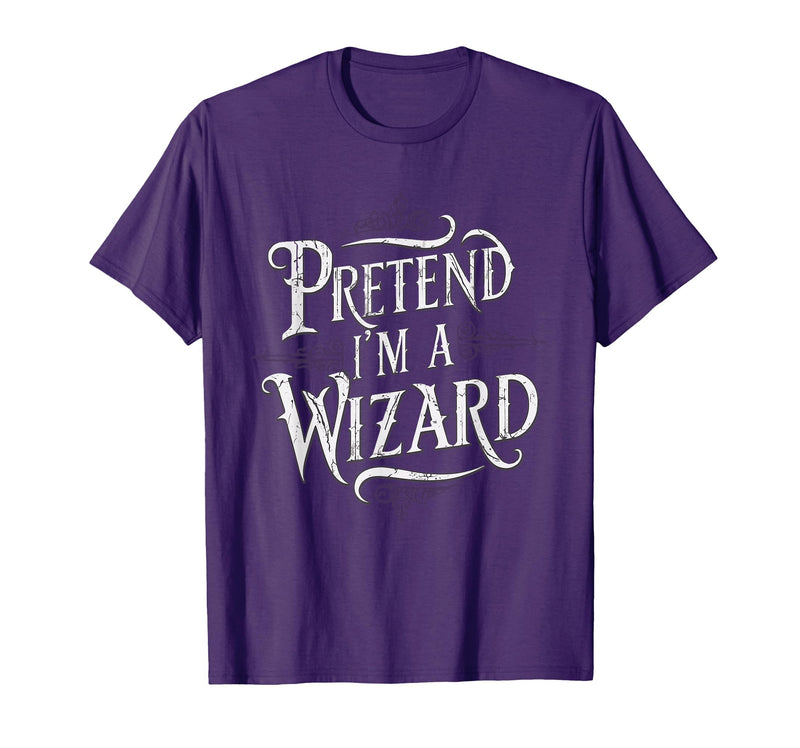 Halloween Costume Wizard Magic Pretend I'm A Wizard T-Shirt - Purple