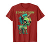 Unique All Hallows Eve Animal Meme Merch Stuff Funny Zombie Unicorn Halloween Tshirt Zombicorn Creature T-Shirt - Cranberry