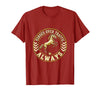 Mademark Horses Over Traffic Always Equestrian Design T-Shirt - Men - Cranberry Red