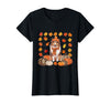 Shetland Sheepdog Sheltie Shop Sheltie Shetland Sheepdog Pumpkins Fall Leaves Halloween T-Shirt - Black