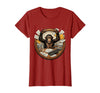 Mademark Monkey Office Chaos Funny Adult Humor Graphic T-Shirt - Women - Cranberry Red