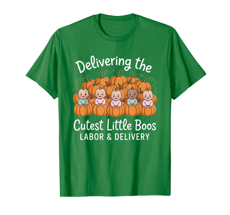 Spooky Nurse Halloween Labor and Delivery Gift Tee Delivering The Cutest Boos Labor & Delivery Halloween Nurse T-Shirt -