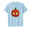 Marvel Spider-Man Halloween Spooky Pumpkin Jack-o'-Lantern T-Shirt - Baby Blue