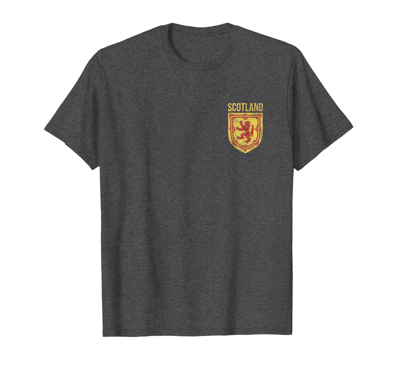 SCOTLAND COAT OF ARMS LION SCOT SCOTTISH Scottish Lion Emblem Scotland Flag Coat of ARMS Independence T-Shirt - Dark Heather Grey