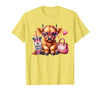 Highland Cow Land of NYC One Boujee Heifer Highland Cow Bougie Pink Tumbler Handbag T-Shirt - Lemon Yellow