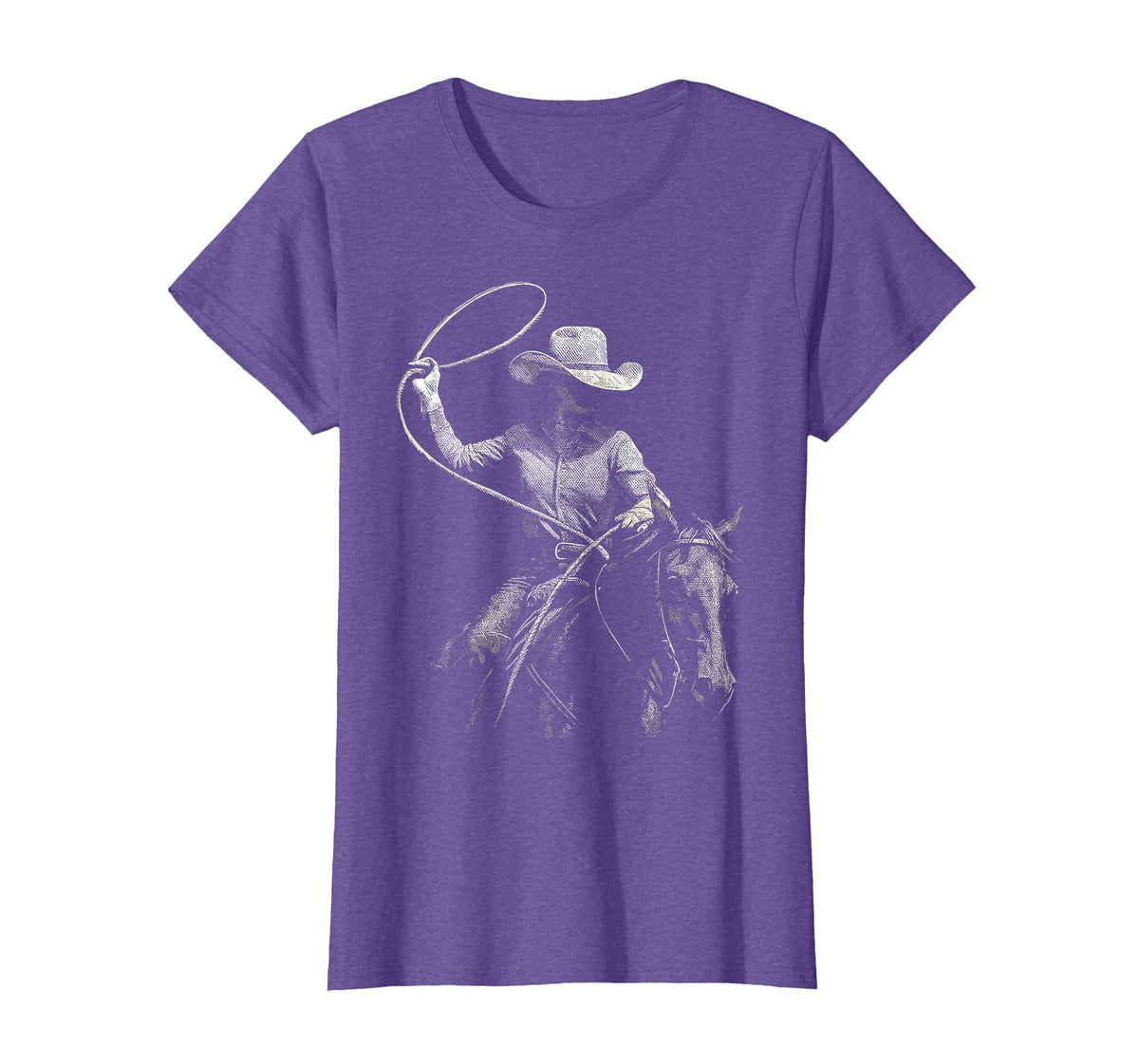 Cowgirl Western Rodeo Rodeo Cowgirl Western Horse T-Shirt - Purple Heather