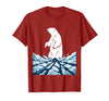 Mademark True North VBS Polar Bear Arctic Ice Design T-Shirt - Cranberry Red
