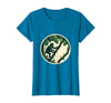 Mademark Monkey Hanging From Jungle Vine Illustration T-Shirt - Women - Sapphire Blue