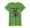 Black Cat Do Gardening Because Murder is Wrong T-Shirt - Grass Green