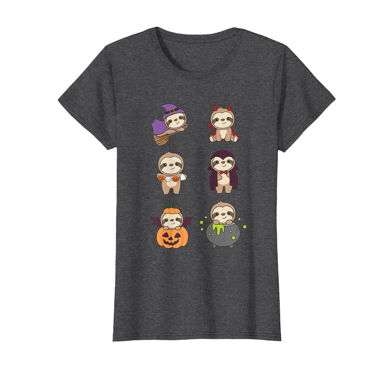 Sweet Animals For Halloween As Of 31 October Sloth Halloween Costume Sloths Halloween T-Shirt - Dark Heather Grey