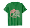 Mademark Mama Elephant Guiding Calf Through Water T-Shirt - Men - Kelly Green
