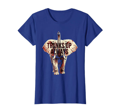 Mademark Trunks Up Always Elephant Graphic Design T-Shirt - Women