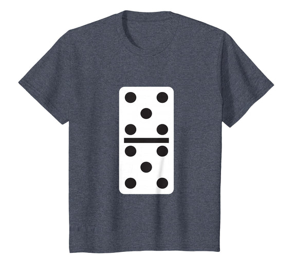 Fun and Easy Halloween Costume T-Shirts - Dominoes Double Five Dominoes Halloween Costume 5 Domino Game T-Shirt - Heather