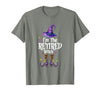 Funny Quote Horror Costume Party Family Friends I'm The Retired Witch Spooky Scary Halloween Retiree Women T-Shirt - Olive