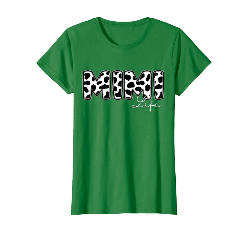 Cow Print Matching Family Apparel Mimi Life Cow Print Family Matching T-Shirt - Kelly Green