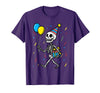 Halloween Tees for Women Men Kids Skeleton Birthday Halloween Costume Boys Teens Girls Kids T-Shirt - Purple
