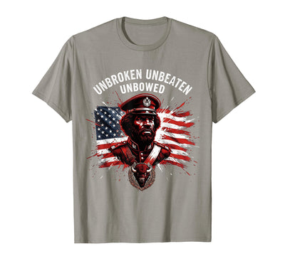 Cow Mademark Buffalo Soldiers Unbroken Unbeaten Unbowed T-Shirt