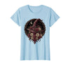 Mademark Witch Hat Black Roses Halloween Women's Design T-Shirt - Baby Blue