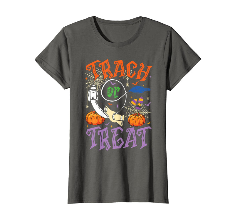 Trach or Treat ICU RN Halloween Nurse Tees Respiratory Therapist Trach or Treat ICU RN Halloween Nurse T-Shirt - Asphalt Grey