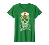 Halloween Nurse Shirts For Women Scrub Costumes Nurse Sugar Skull Stethoscope RN Medical Halloween Costume T-Shirt - Kelly